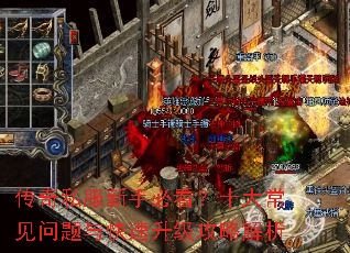 传奇私服新手必看?十大常见问题与快速升级攻略解析 传奇私服新手必看?十大常见问题与快速升级攻略解析