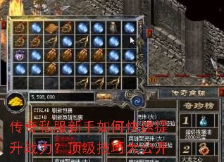传奇私服新手如何快速提升战力?顶级技巧大公开 传奇私服新手如何快速提升战力?顶级技巧大公开